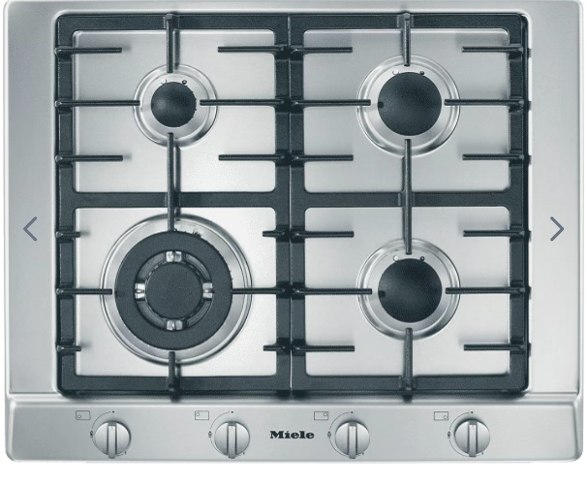 כיריים גז 4 להבות KM2012 Miele צבע נירוסטה - אחריות יבואן רשמי