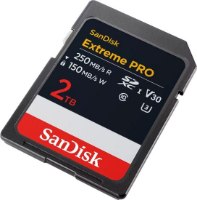 כרטיס זיכרון SanDisk Extreme PRO SDSDXXD-2T00-GN4IN SDXC UHS-I U3 V30 2TB – פריט בודד בצבע שחור עם תווית אדומה