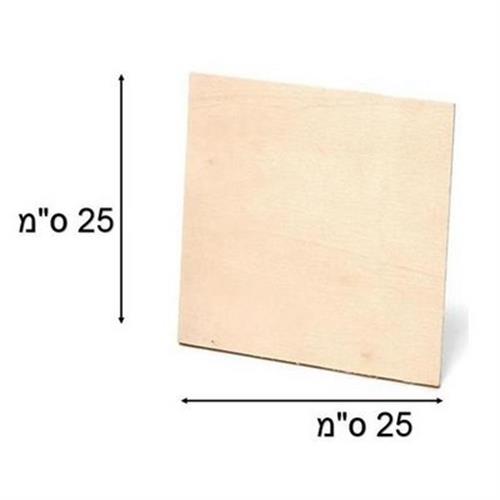 חיתוך עץ צפצפה מרובע מידה 25/25 ס"מ עובי 6 מ"מ