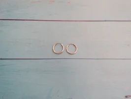 עגילי חישוק זהב 15 מ"מ