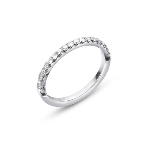 טבעת איטרניטי חצי אינפיניטי (נצח) משובצת יהלומים 0.35 קראט