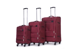סט בד 3 מזוודות איכותיות SWISS  - אדום