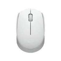 עכבר אלחוטי Logitech M171 Retail Off-White – פריט בודד בצבע אוף-וויט במבט עליון על רקע לבן USB