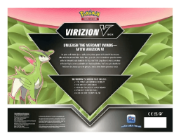 Pokemon TCG:Virizion V Box Set קלפי פוקימון מקוריים מארז סיכה וי