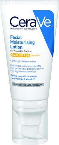 סרווה-תחליב לחות לפנים SPF50 לעור רגיל עד יבש