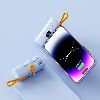 תכלת Apple plug+Type-c plug - מיני פוואר בנק Powcharg עוצמתי וקטן במיוחד.