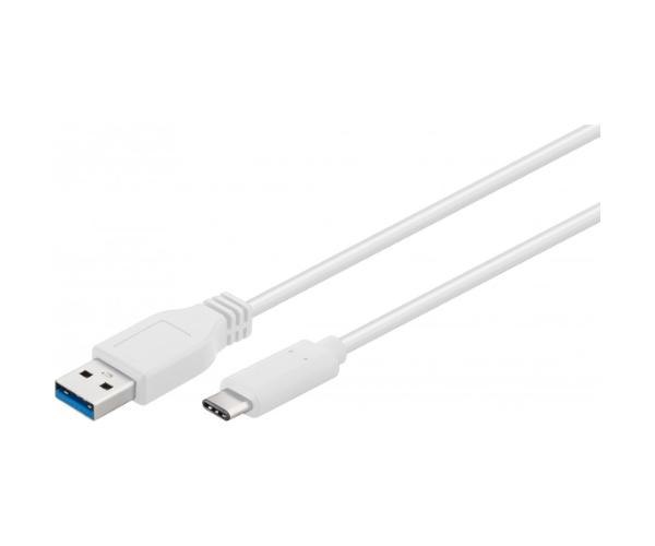 כבל USB Type C To USB3.0 M/M White Cable 1.0m