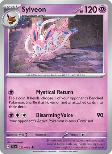 קלף בודד single פוקימון - sylveon - Shrouded Fable - 022/064