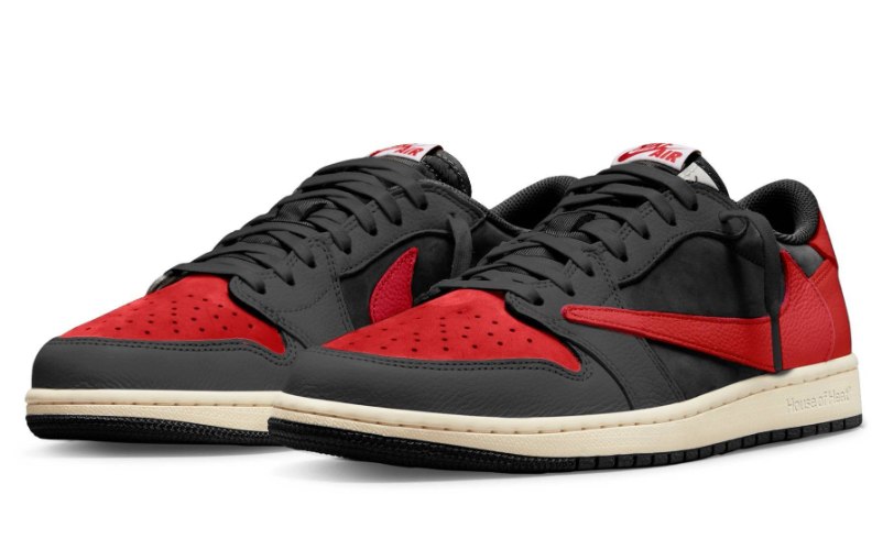 נעלי טראוויס סקוט Air Jordan 1 Low Travis Scott אדום שחור