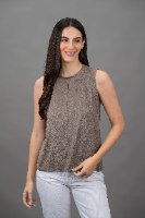 גופיית לוסי דמוי עור אפור
