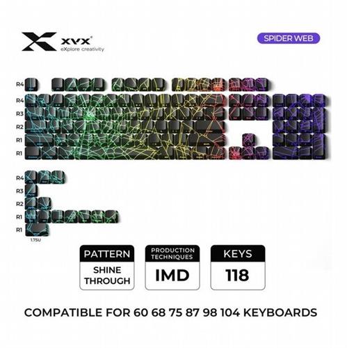 סט מקשים XVX IMD Spider Web שחור