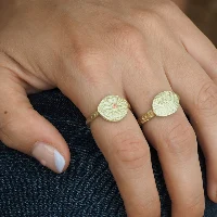 Textured Oval Ring
