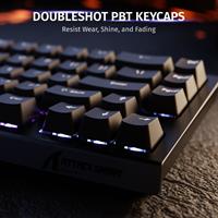 מקלדת גיימינג Attack Shark X68HE שחורה - ללא חריטה בעברית