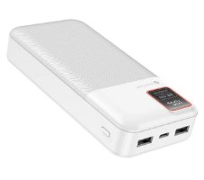 סוללת טעינה Miracase MPB20LCD – לבנה עם צג המציג 100 והספק 22 5W עם טעינה מהירה