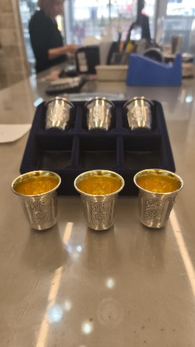 שישית כוסות ליקר כסף טהור 103 גרם