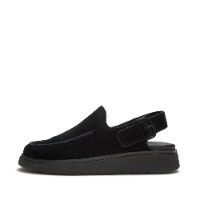 ג'ן FF מיול עם רצועה אחורית זמש שחור FITFLOP Gen-FF Mule With Back Strap פיטפלופ