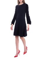 EMPORIO ARMANI Knitted A-Line Dress Wool Blend Ruffle Size S