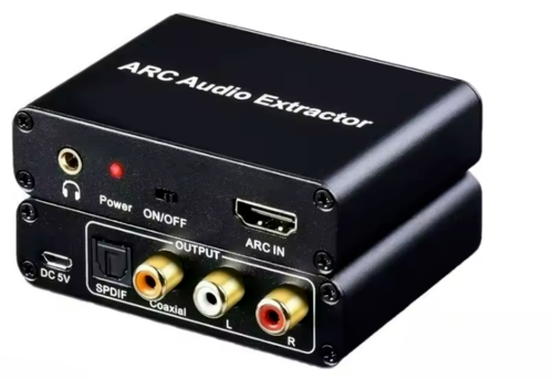ממיר HDMI ARC לאודיו דיגיטלי ואנלוגי עם יציאות SPDIF, RCA ואוזניות