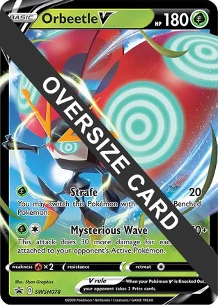 קלף פוקימון סינגל Orbeetle V - SWSH078 - Oversized Promo JUMBO