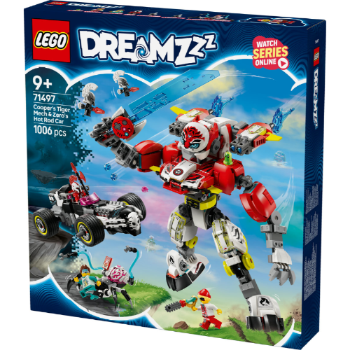 לגו Dreamzz- רובוט טייגר של קופר ומכונית הוט רוד של זירו 71497