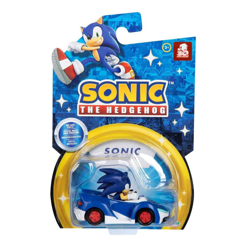 דמות סוניק עם רכב כחול  קנה מידה 1/64 -SONIC