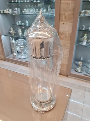 בית מגילה לפורים  טבול בכסף - חלק g מודרני- גודל מגילה 30 ס"מ
