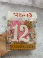 קישוט מבצק סוכר גווני ורוד זהב - בת מצווה