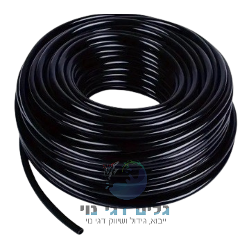 צינור PVC שחור 4/7 מ"מ איכותי לאוויר , פד"ח ומים