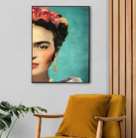 Yellow smoking Frida Kahlo CANVAS