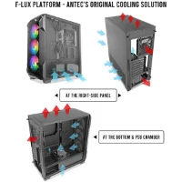 מארז גיימינג Antec Dark Fleet DF600 Flux, Mid Tower