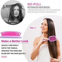 מברשת חדשנית להתרת קשרים בשיער ועיסוי הקרקפת