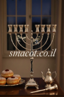 חנוכיה מכסף טהור 49 ס"מ -  A3