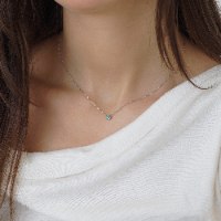 שרשרת אמרלד 0.25 קראט מזהב