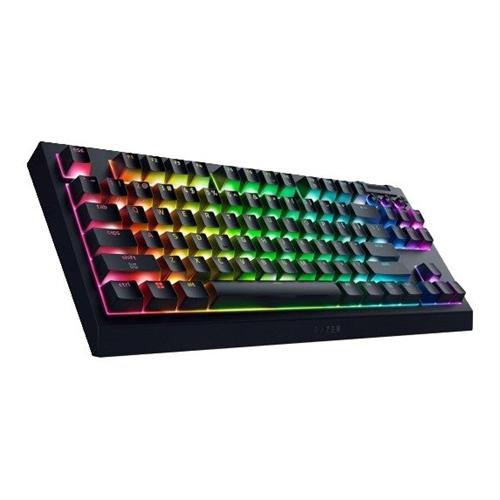 מקלדת גיימינג מכנית אלחוטית Razer BlackWidow V4 TKL HyperSpeed Orange Switch