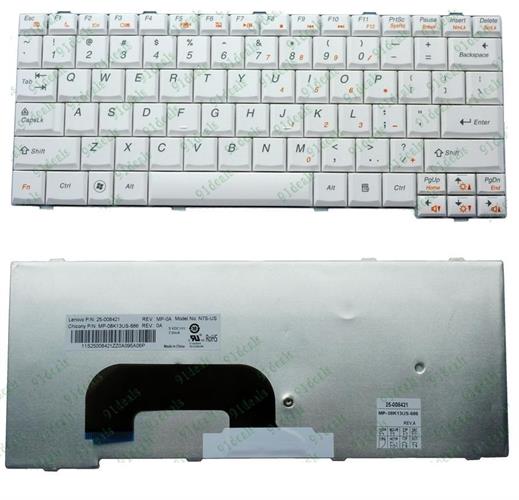 מקלדת למחשב נייד לנובו Lenovo IdeaPad S12 keyboard White 25-008421 , 25-008680