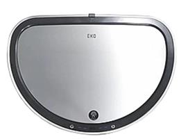 מבט עליון של פח אשפה חצי עיגול Eko Mirage Semi Round 47L – פתרון איכותי למטבח או משרד
