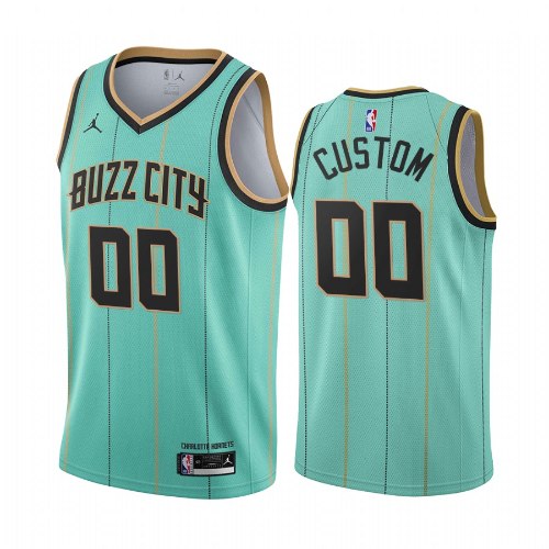 גופיית NBA שארלוט הורנטס Mint Green Buzz City עם הדפסת שם ומספר לבחירה