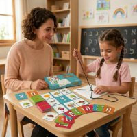 אות פותחת בתנועה -משחק לראשית הקריאה והכתיבה