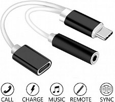 מפצל Gold Touch USB C TO 3.5MM Audio JACK Cabel+Charge