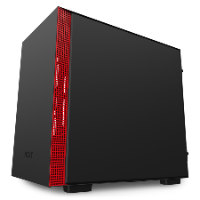 מארז NZXT H210 MATTE BLACK/RED