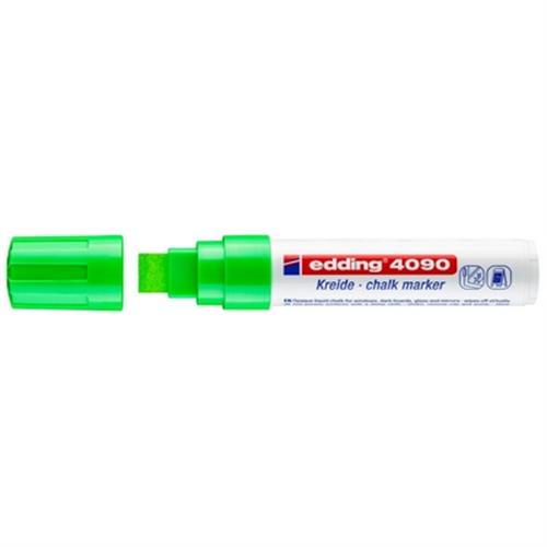 טוש גיר 4090 טיפ 4-15 מ"מ עבה ירוק זוהר אדינג edding