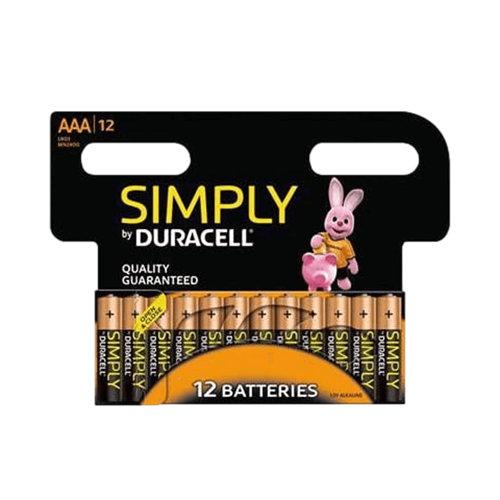 סט 12 סוללות AAA סימפלי Duracell