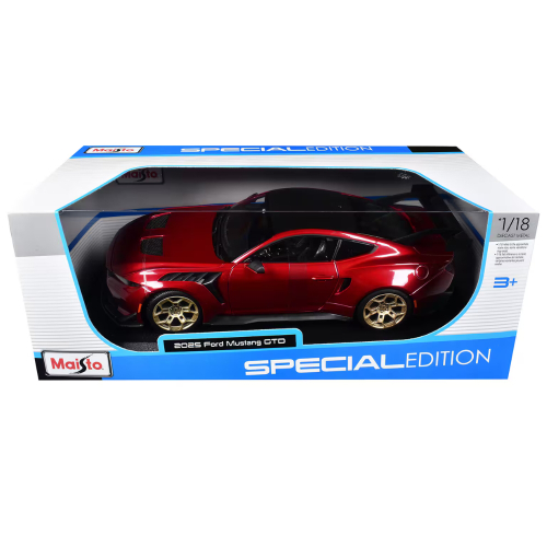 דגם מכונית פורד מוסטנג - Maisto 1:18 2025 Ford Mustang GTD Red Metallic