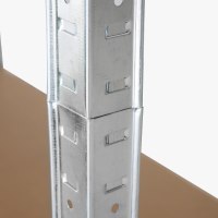 כוננית מתכת 5 מדפים מחוזק צבע לבן
