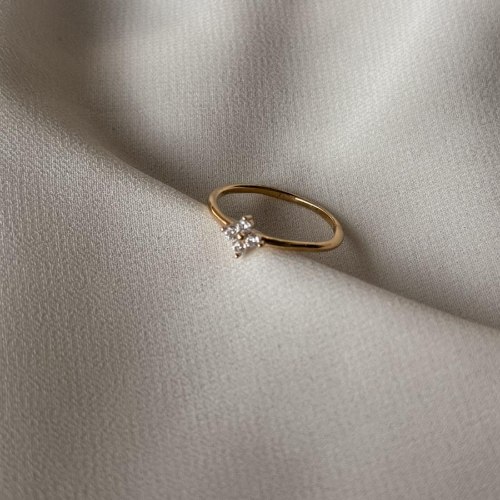 טבעת פרח- זהב