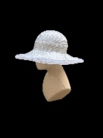 כובע לאירוע בצבע לבן  white summer hat Israel
