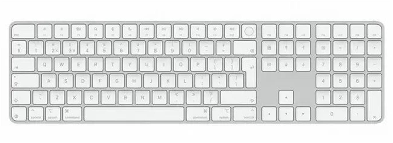 מקלדת בלוטות' Magic Keyboard עם לוח מקשי ספרות וחיישן טביעת אצבע מבית Apple