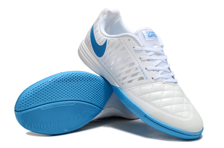 נעלי כדורגל נמוכות נייק Nike Lunar Gato II לבן-כחול
