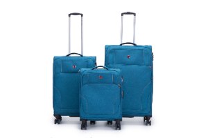 סט 3 מזוודות סופר איכותיות SWISS Xplorer  - צבע כחול בהיר