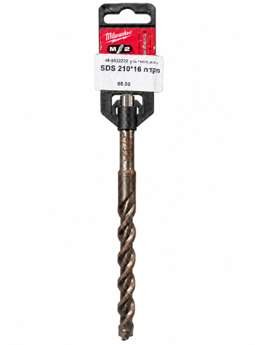 מקדח לפטישון ⁦Milwaukee M2⁩ – ⁦16×210⁩ מ״מ